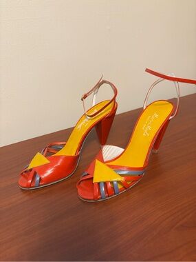 Vintage 1980s strappy heels from Neiman Marcus